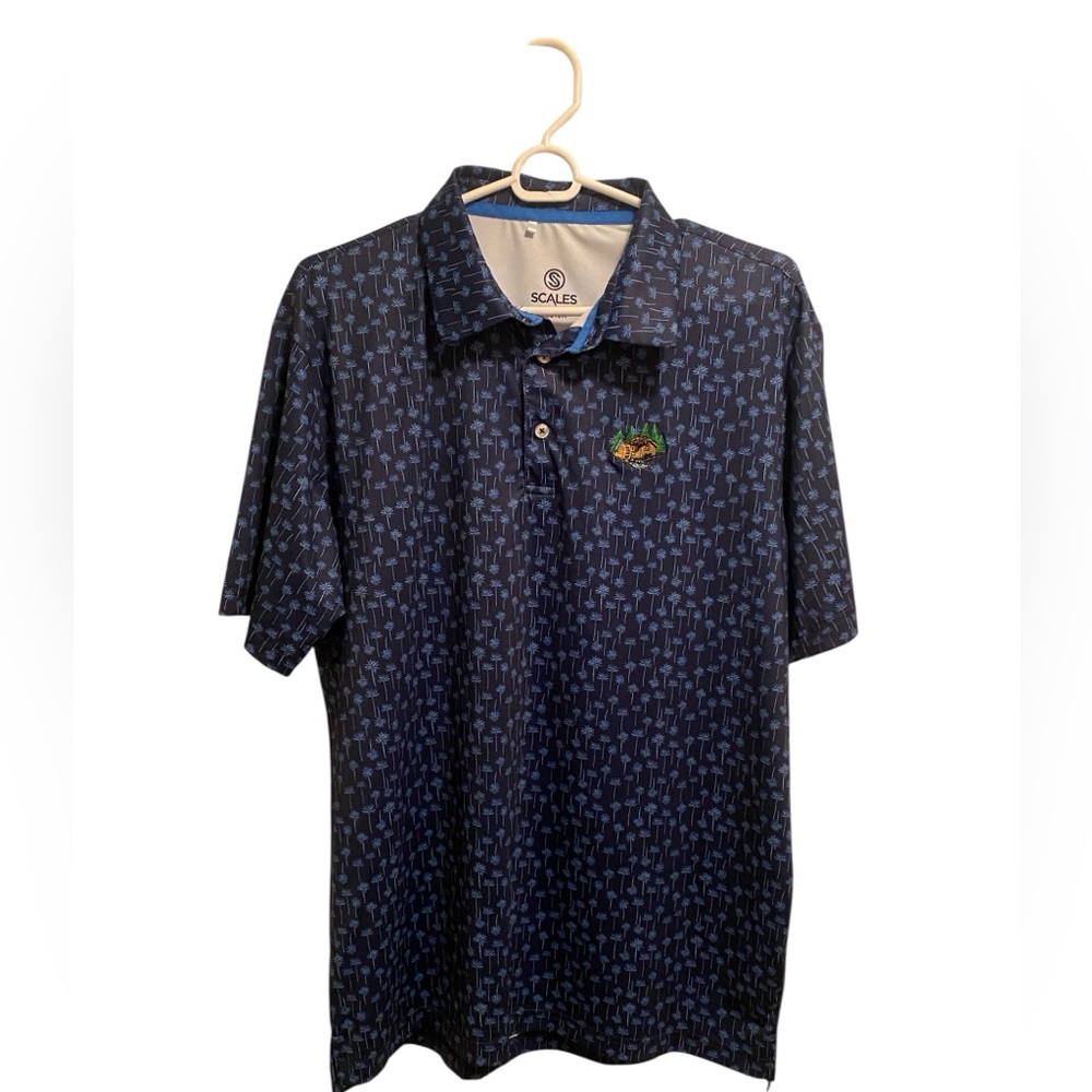 Scales Men's Blue Polo Shirt. Size‎ medium. Good condition